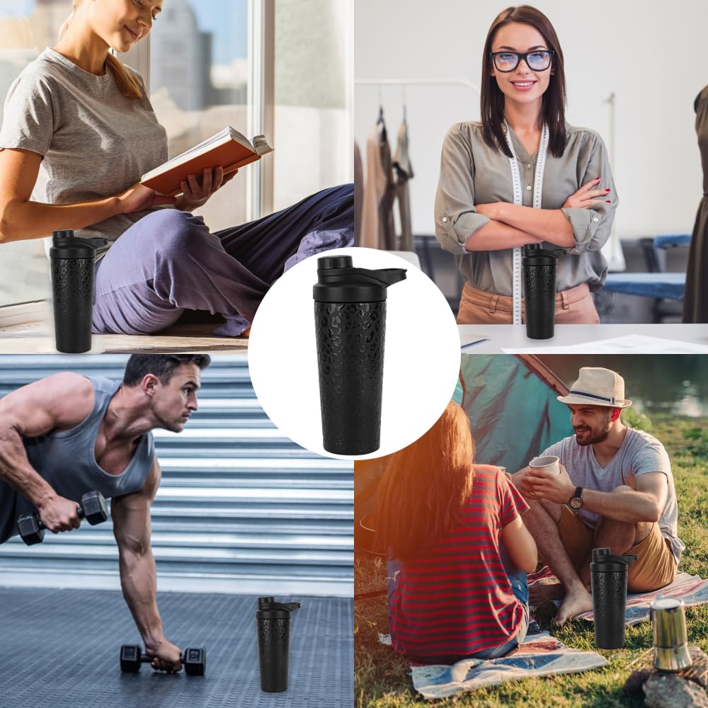 Protein Shaker 750ML | Eiweiß Shaker Mit Sieb | Edelstahl Doppelwandig Vakuum Isoliert | BPA Frei Auslaufsicher | Thermoflasche Für Eiweiß-Sportgetränke