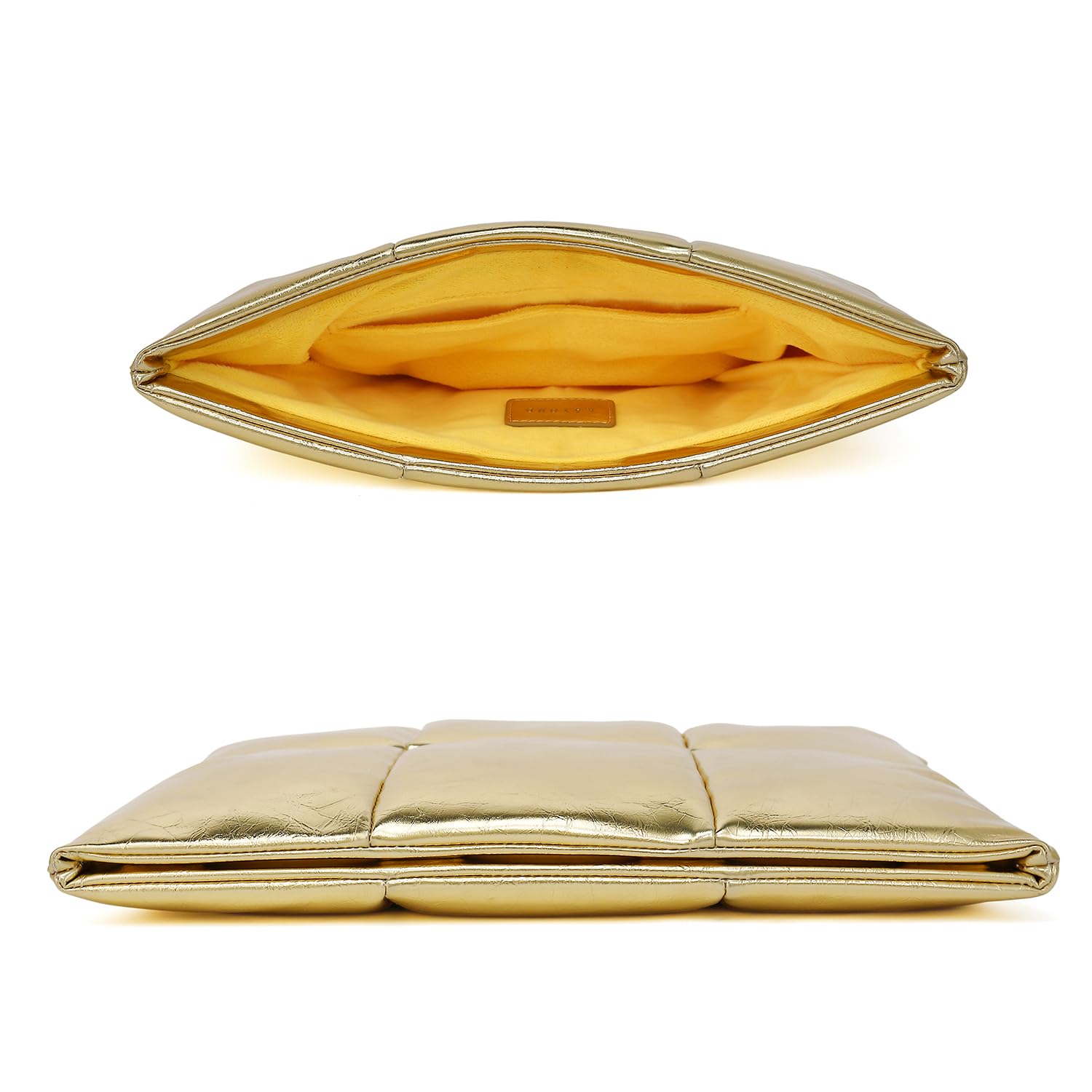 KAYOND Custodia per laptop da 15-16 pollici per MacBook Air 15 M4/M3/M2 2025-2023e MacBook Pro 16" M4 2024, custodia in pelle PU, oro