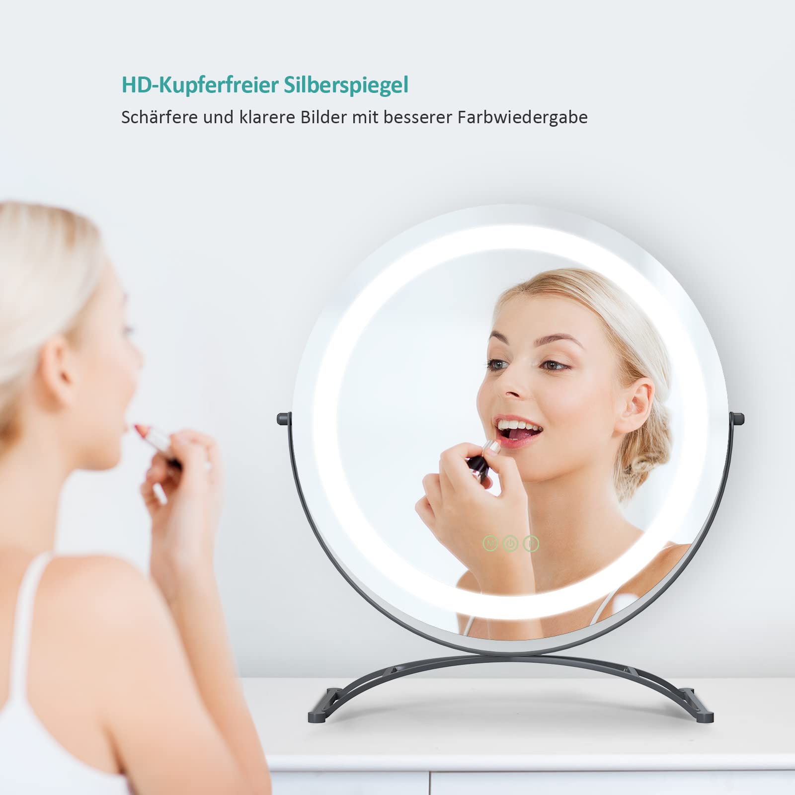 BEAUTME Make-upspiegel met verlichting voor tafelblad