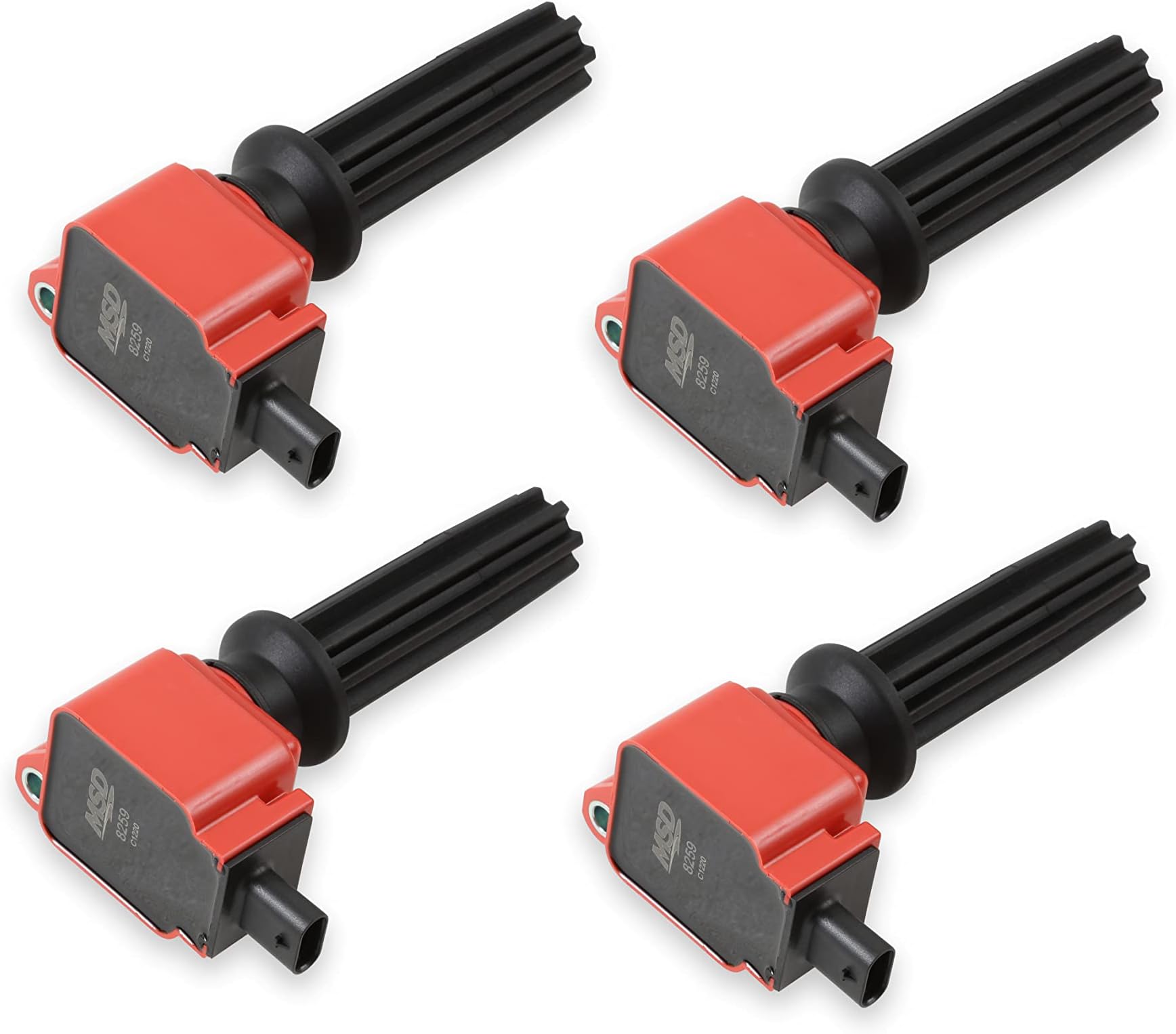 MSD 82594 Ignition Coil - Ford EcoBoost - 2.0L/2.3L L4 - Red - 4-Pack