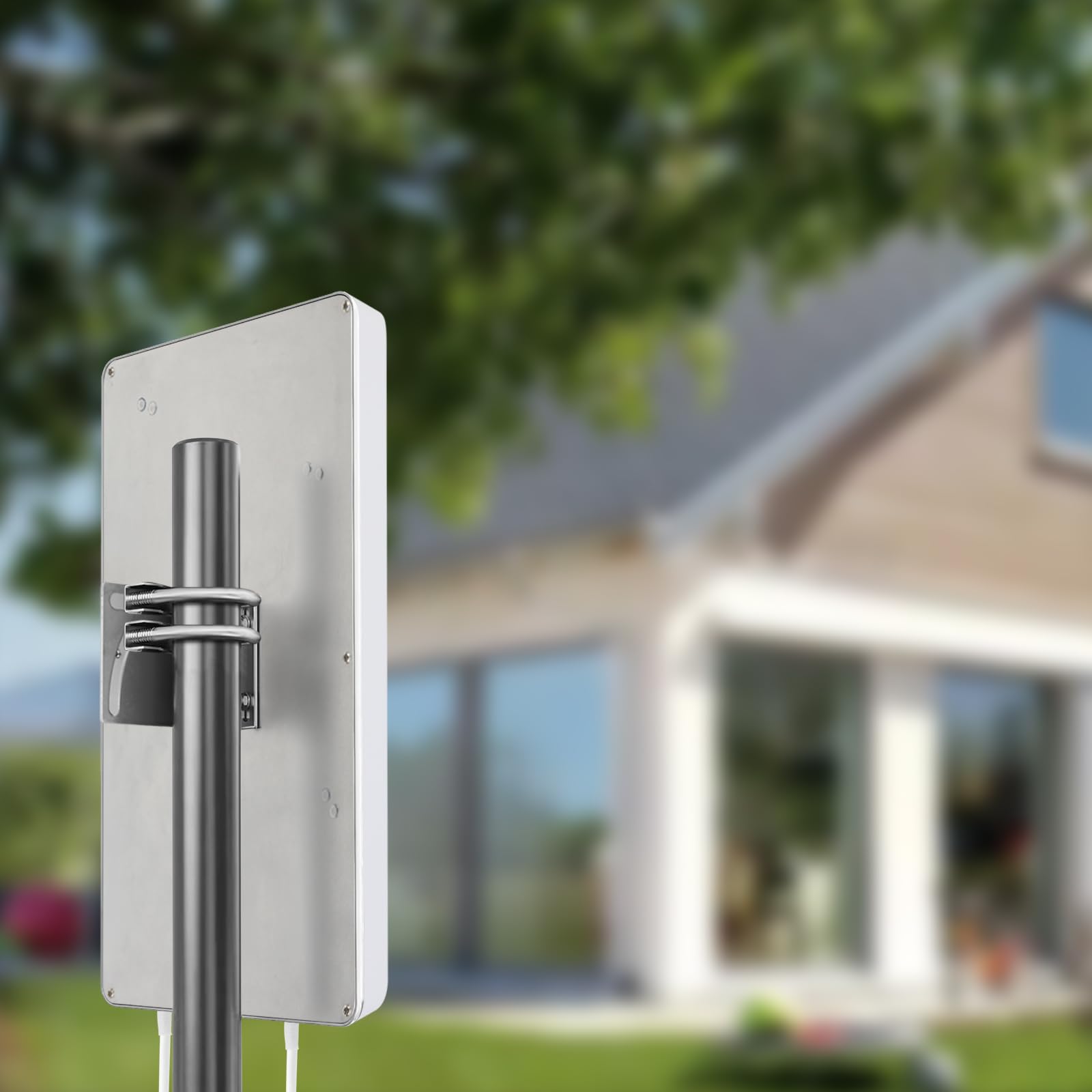 Antena 5G Exterior, Antena LTE 4G/5G 700-2700|3300-4000 MHz 18dBi, Amplificador de Señal Larga Distancia con 2x10m Cable TS9/SMA - Compatible con Routers y Módems 5G/3G/4G LTE