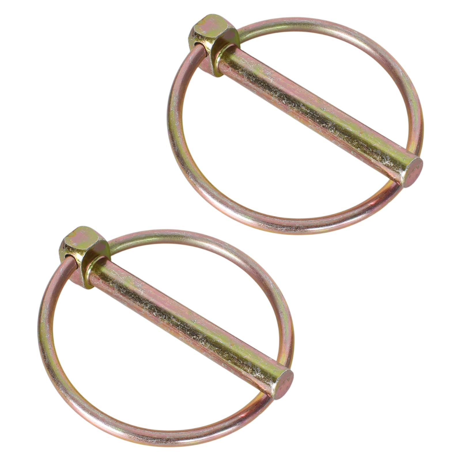 Set di 2 Perno di Bloccaggio, Perno di Sicurezza di Tipo O, Perni di Collegamento, Perni di Sicurezza con Anello per Trattori, Rimorchi, Tosaerba e Camio (8*60mm)