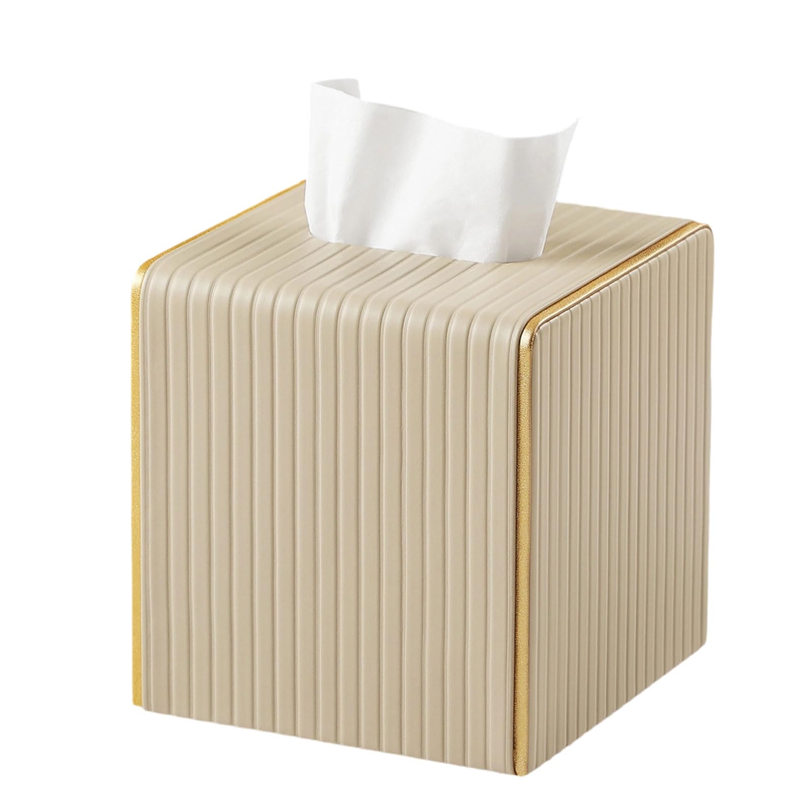 Napkin Dispenser Craft of Soft Synthetic Leather for Kitchen Dining Table Elegant Square Leather Tissue Box Holder