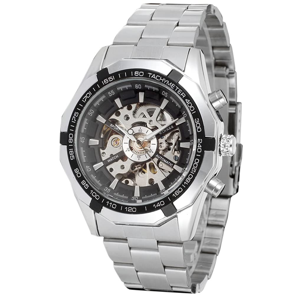 Forsining, orologio da polso da uomo, automatico, impermeabile, con cinturino in acciaio inox