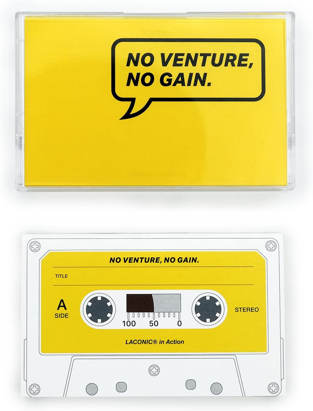 Laconic IA-03PH02 Notebook, Horizontal Ruled + Graph Interaction, Cassette Tape Notebook, Empty