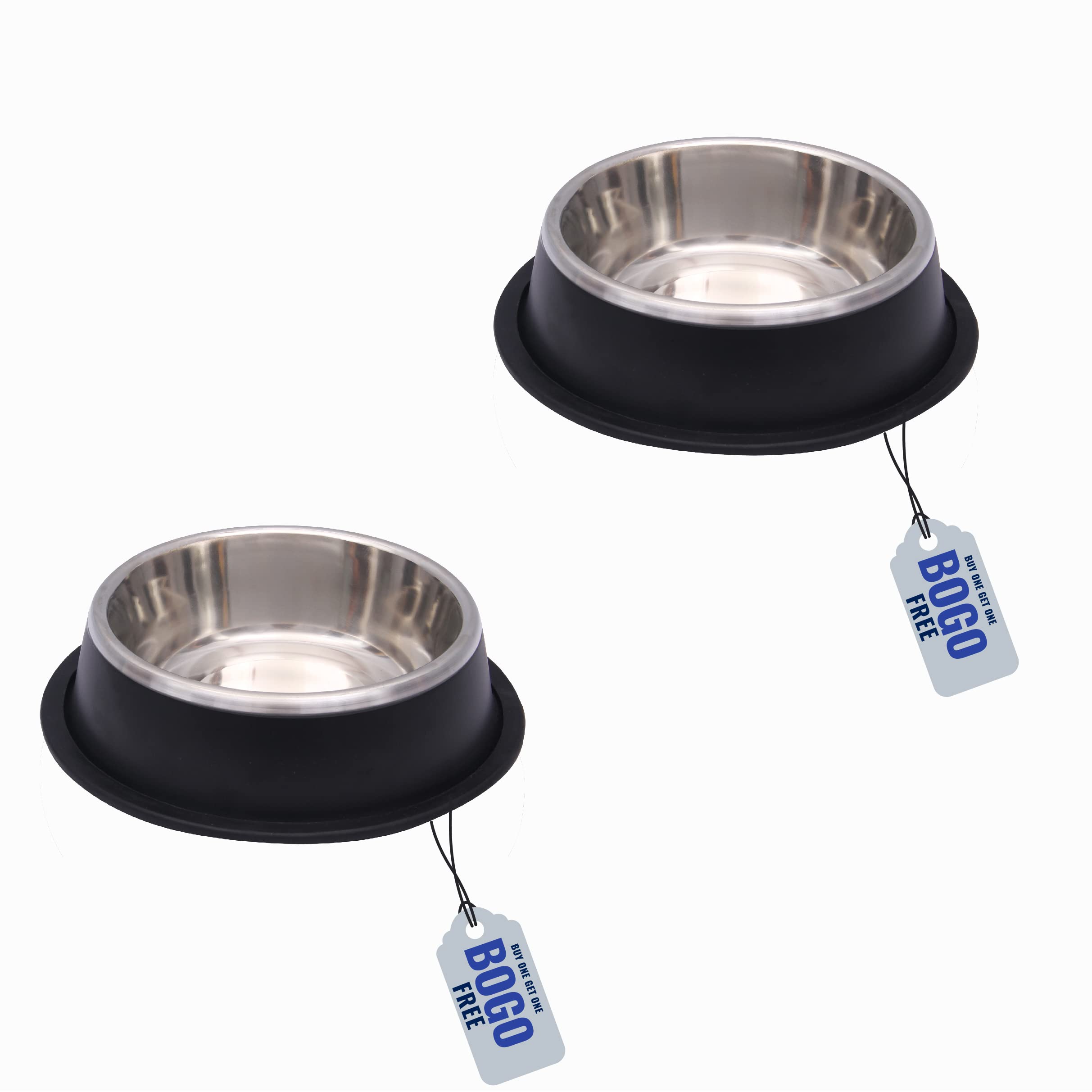 Pets Empire Stainless Steel Feeding Bowl for Puppies, Kittens and Small Breed Dogs | Small (Black) (Buy 1 Get 1 Free) (400 ml) (B0BYNWHL9V) Amazon Price History, Amazon Price Tracker