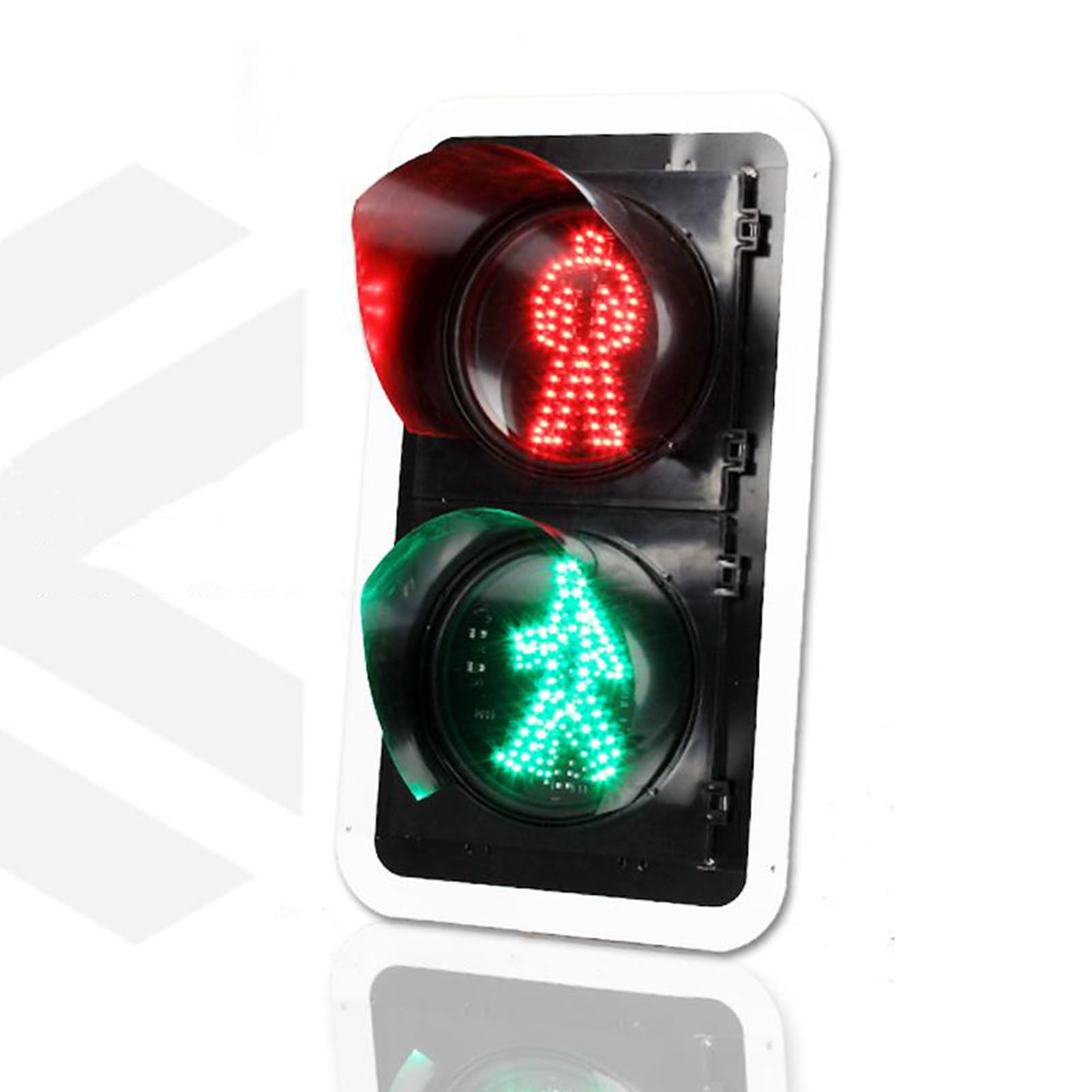 Sygnalizacja świetlna, czerwono-zielone światło - światło przejściowe dla pieszych LED z sygnalizacją stopową i szpilką dla bezpieczeństwa ruchu drogowego, wodoodporna obudowa z poliwęglanu (110 V