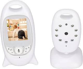 Monitor de bebê de vídeo, monitor de bebê de vídeo de tela LCD de 2 polegadas, monitor de bebê doméstico de conversação de 2 vias, monitor de bebê portátil com função de despertador(EU)