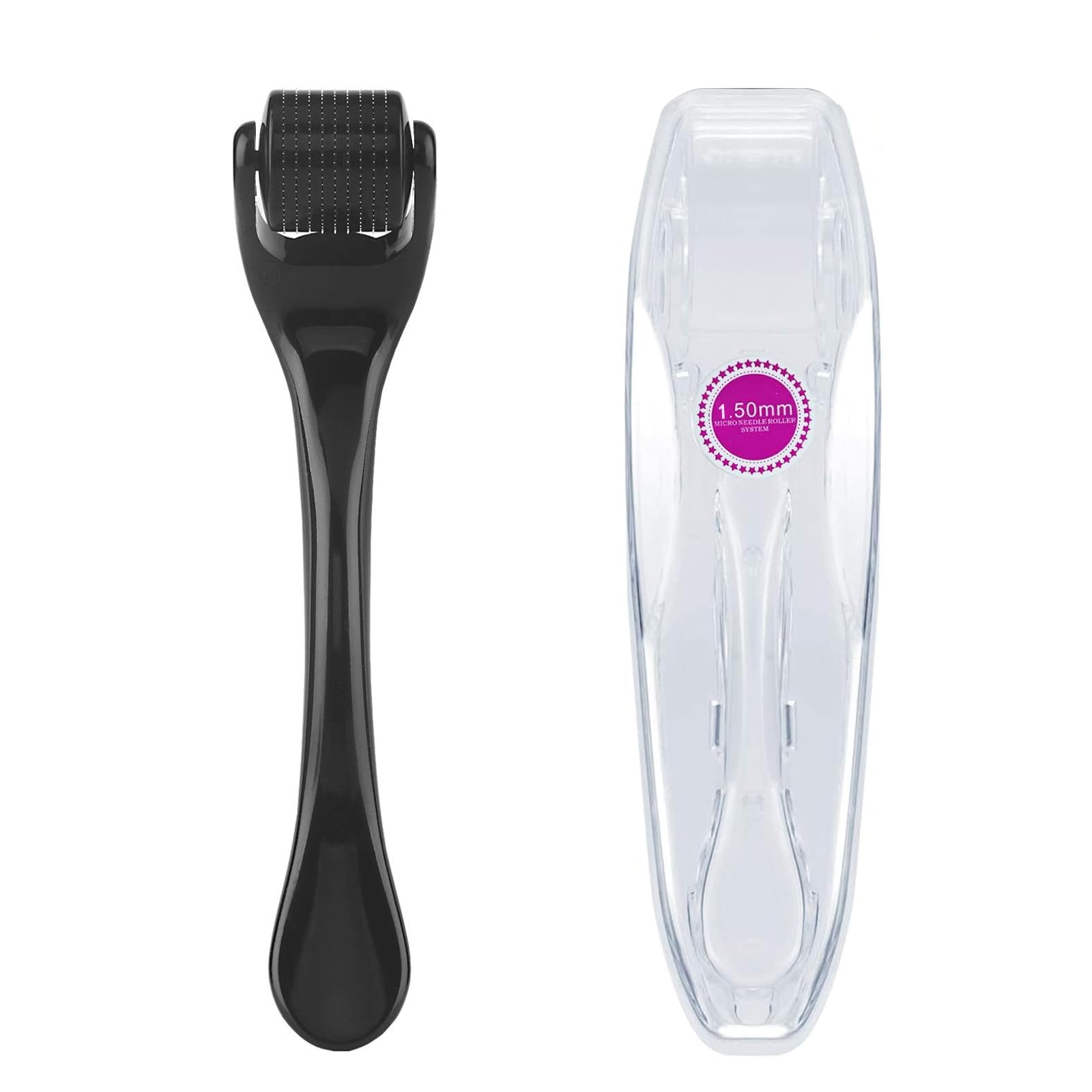 vgggrd Dermaroller Microagujas 1.5mm, Rollo Agujas Micro 540, Rodillo Derma para Cara y Cuerpo, Herramientas de Aseo la Barba y el Crecimiento del Cabello, Anti-Edad, Eliminación de Cicatrices Acne