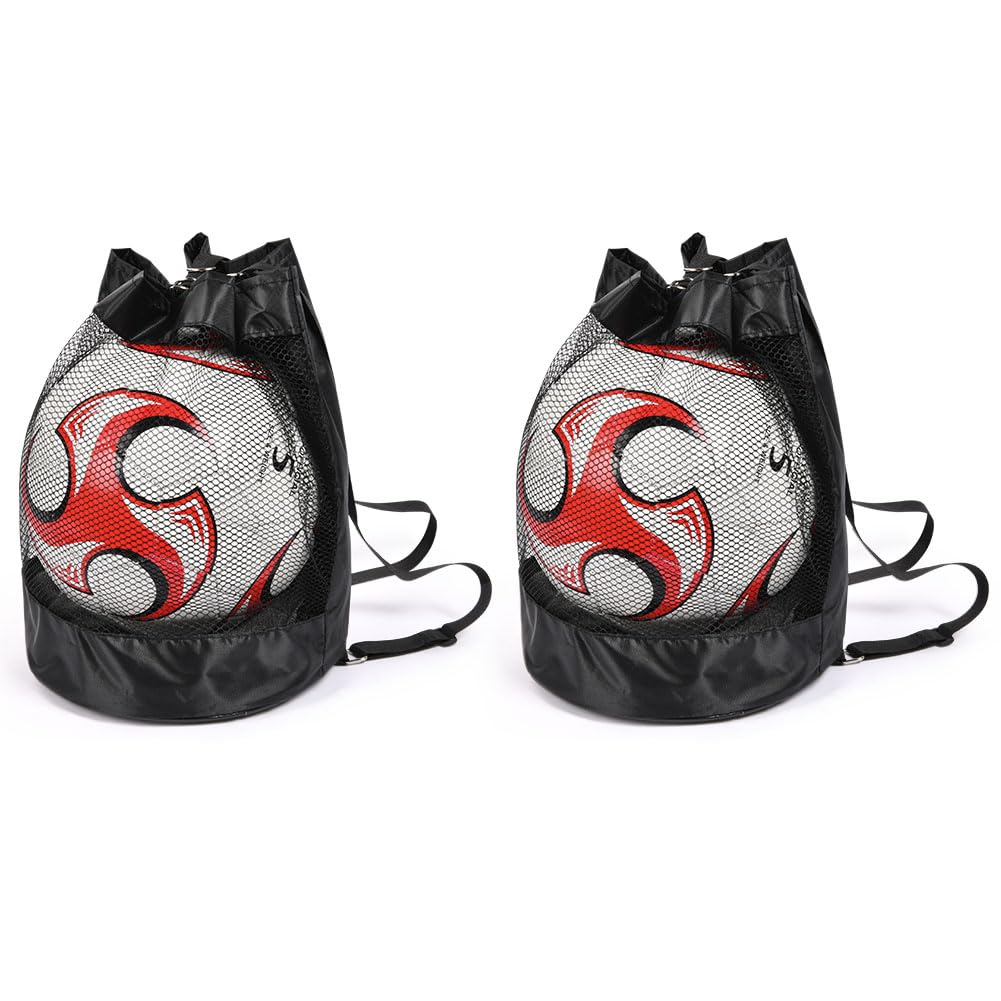 2PCS Bolsa de Malla Deportiva, Mochila de Malla Multiusos, Bolsa de Malla para Pelotas, para fútbol, Baloncesto, Tenis, Rugby, Voleibol
