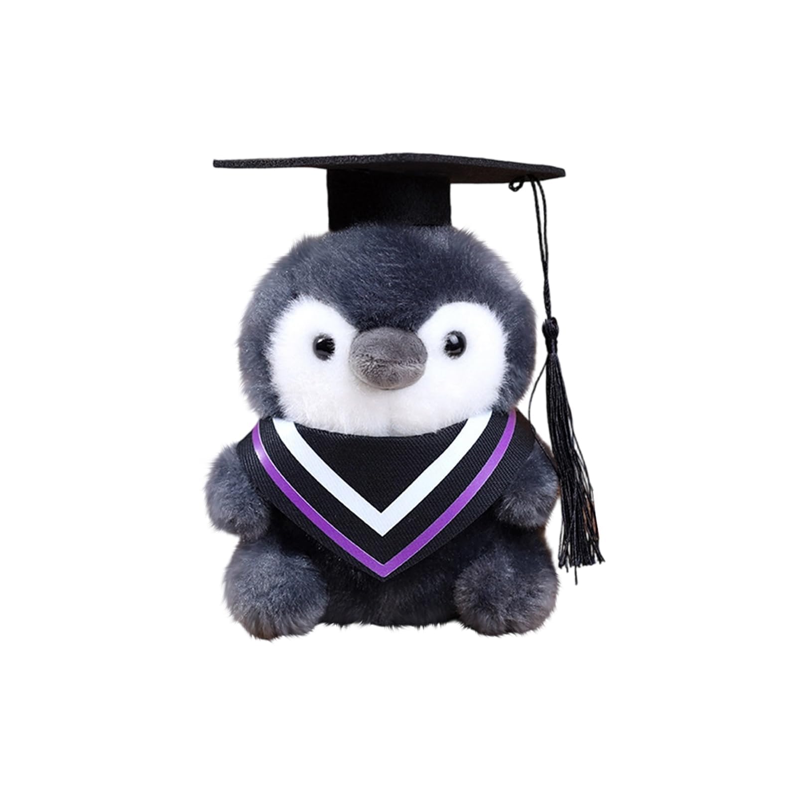 ZoraYorce 2026 Graduation Flightless Bird Plush Toy Cute Stuffed Animal with Graduation Cap and Gown Soft Keepsake Doll Desktop Decoration Graduation Party Gift for Students and Graduates (Purple)
