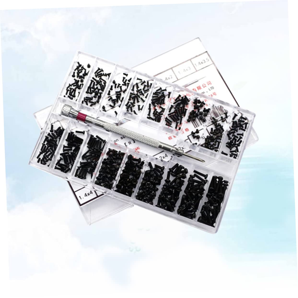 iplusmile 3stücke Teiliges Miniatur Schraubenset Für Brillen Und Präzise Countersunk Round Schrauben Stabiler Sortierbox Für Reparaturen Und -projekte
