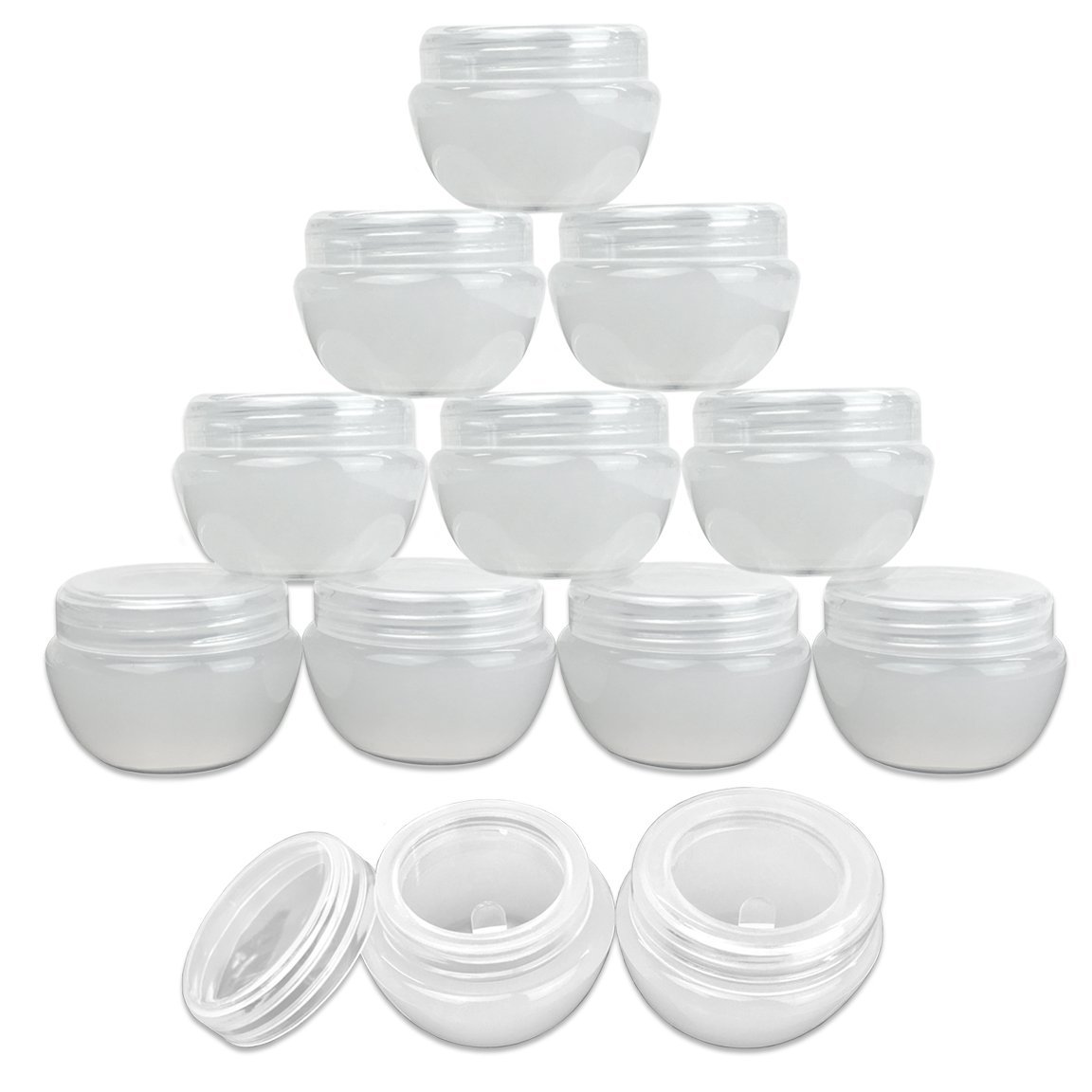 Hunky Dory PET 20ml Unbreakable Premium Qaulity Plastic Transparent Cosmetics Shan Jar Container for Creams,Lip Balm, Body Butter, Essential oil, Costemic, Makeup Use (Pack of 6)-picture-6