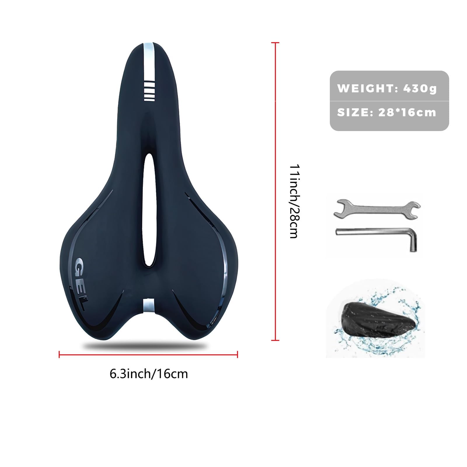 Cloud Comfort Speed 2.0 Selle de vélo confortable et douce en