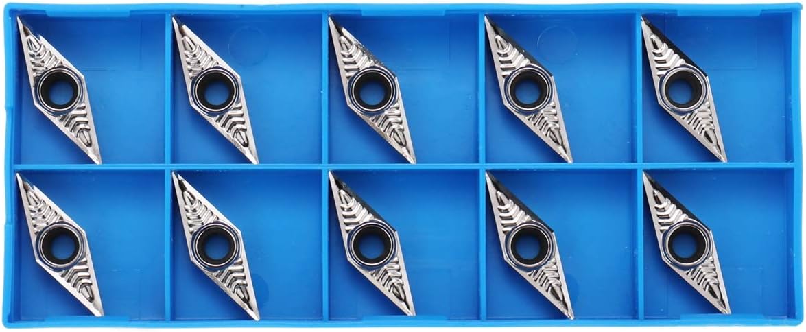 Boring Bar Lathe Tool 10pcs VNMG160404 Indexable Carbide Steel Cutting Boring CNC Lathe Tool Cermet Turning Insert CNC Cutting Insert