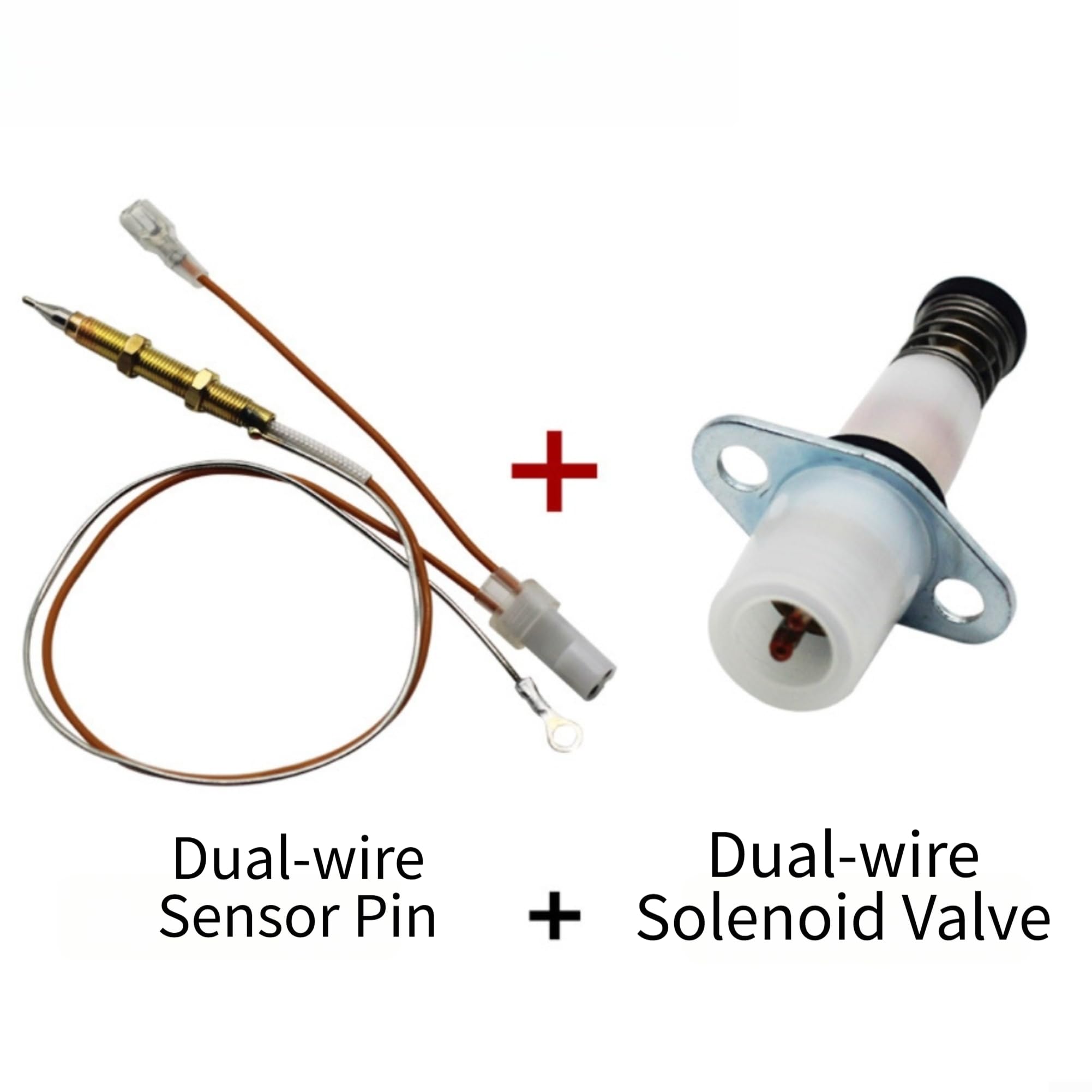 Electrodos de Cerámica Bujías Encendido Piezoeléctrico Pin 19.5mm Cabeza 9mm para Dispositivo Electrónico(Single line)