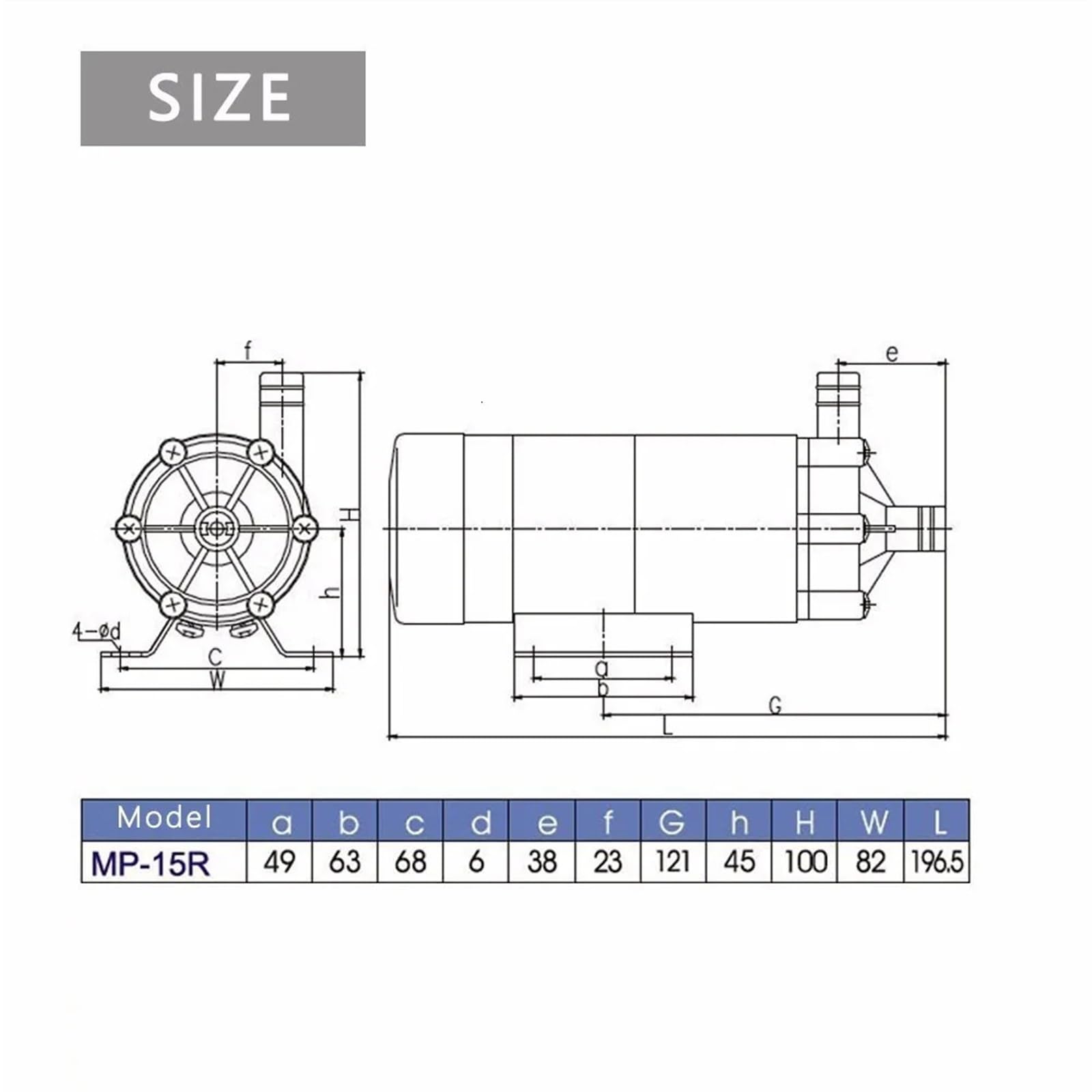 Pompa do warzenia piwa ze stali nierdzewnej Magnetyczna pompa wody klasy spożywczej Temperatura warzenia w domu 140C 1/2" BSP/NPT(EUplug220V)