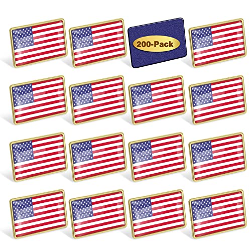 Image of 50 /100 /200 /300Pcs American Flag Lapel Pins Bulk Metal