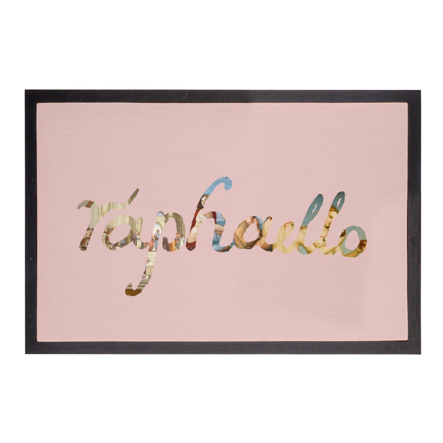 Paillasson rose Raphael évitez les entrées ternes avec ce grand tapis baroque 75x50cm