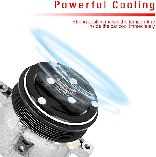 Miniatura 3 de cciyu Reemplazo del compresor de aire acondicionado para Ch-evy Camaro para P-ontiac Firebird 1995 1996 1997 1998 1999 2000 2001 2002 Sustituye al