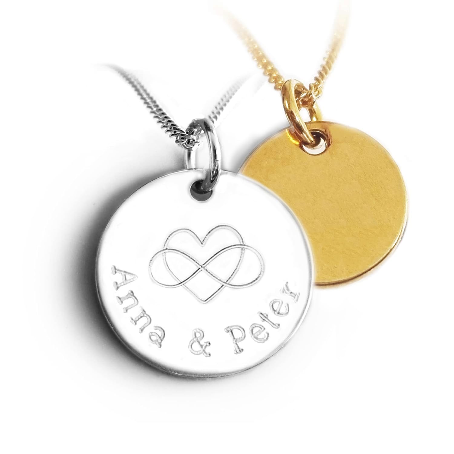 Personalisierte Kette mit Gravur Damen – 925 Sterlingsilber oder Vergoldet,