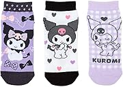 サンリオ(SANRIO) サンリオ キッズスニーカーソックス3足セット ソックス 19-21ｃｍ クロミ クロミちゃん kuromi キャラクター 455181 SANRIO