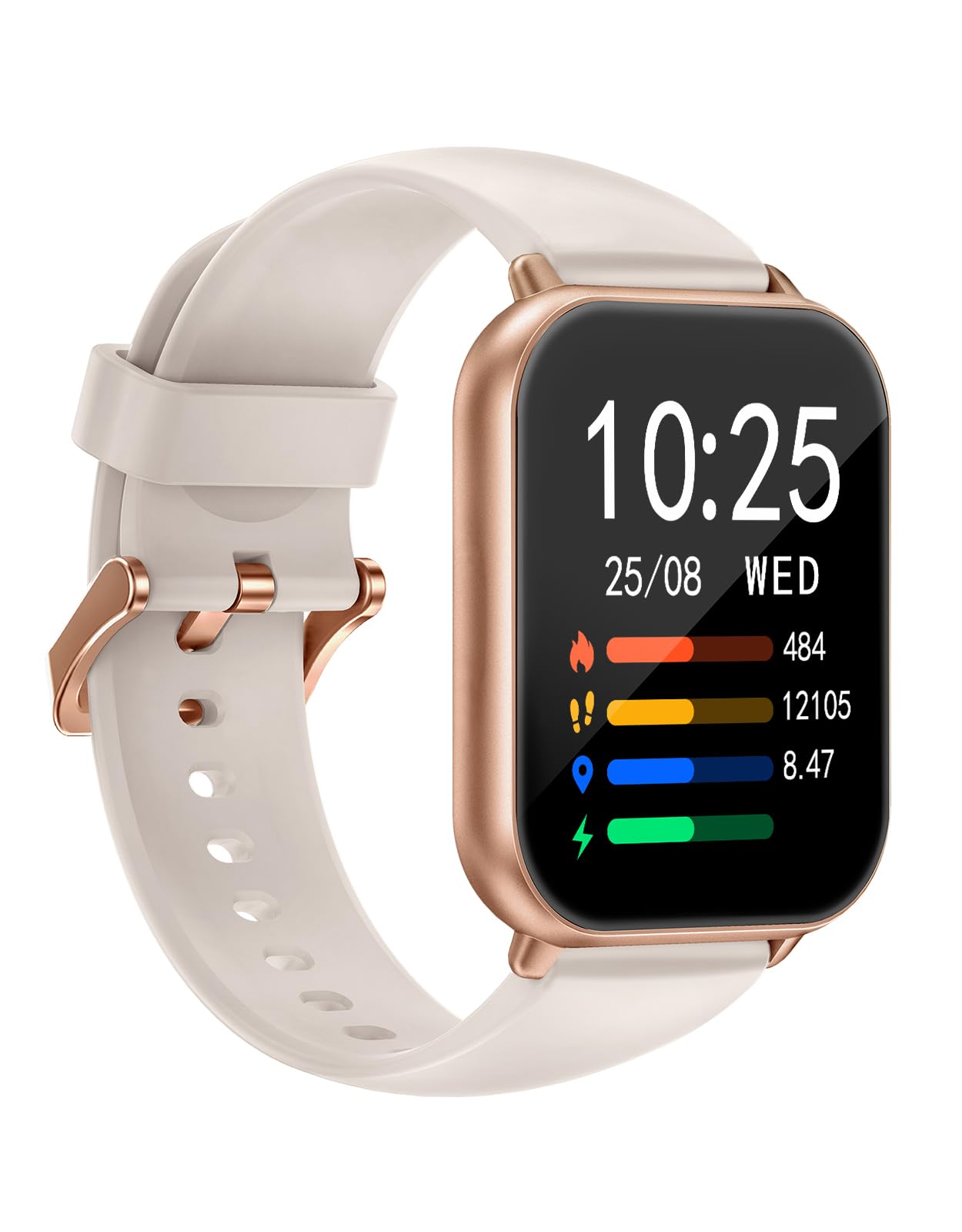 Montre Connectée Femme Homme Smartwatch Bluetooth pour Android iOS Podometre Montre Sport Cardiofrequencemetre Trackers d'activité Montre Intelligente Etanche IP68 Menstruel Musique Contrôle