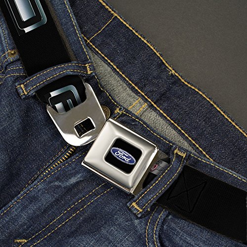 Image of Buckle-Down Seatbelt Belt - F-150 Emblem Black /Silver-Fade - 1.0 inch Wide - 20-36 Inches in Length