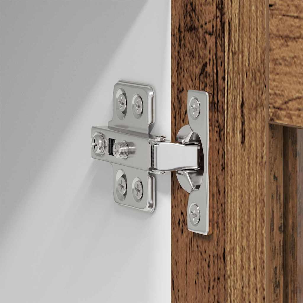 Hängeschrank Küche Altholz-Optik 40 x 31 x 100 cm Wandoberschrank mit Tür aus Holzwerkstoff Robuster Küchenhänger Modernes Design für Stauraum und Küchenorganisation