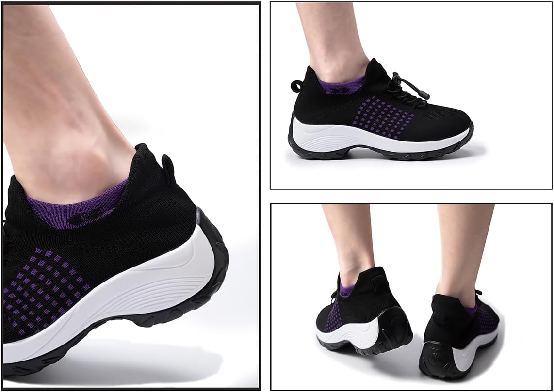 Comfort Wear Orthowear Shoes for Women, Women's Comfortable Casual Ladies Athletic Shoe Non Slip Thick Bottom