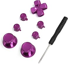Ensemble de Bâtons de Pouce en Alliage d'Aluminium, Kits de Remplacement de Bâtons de Pouce Analogiques en Métal Vert Violet pour Manette Ps4 Slim Pro(Mauve)