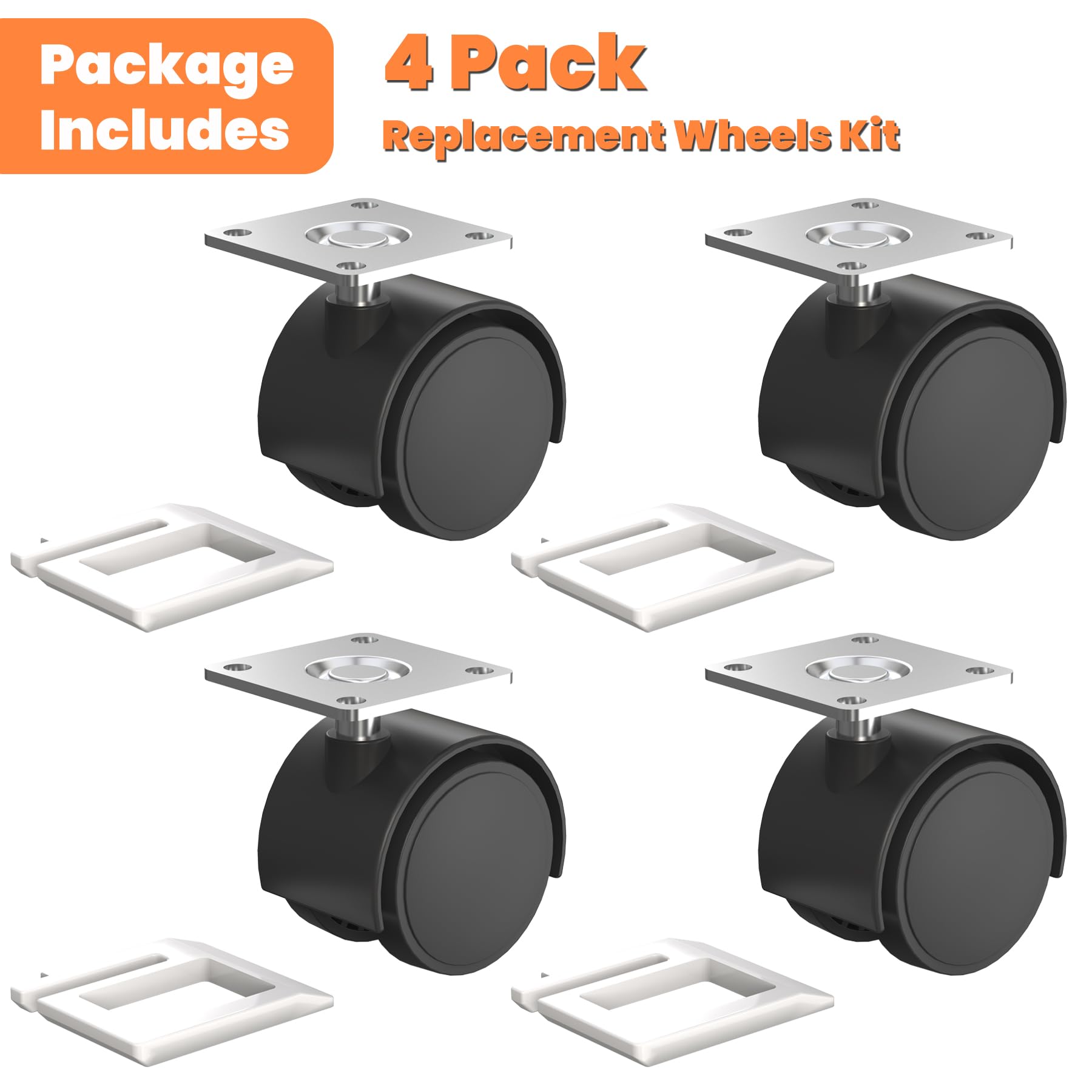 Kit de rueda deshumidificadora de cubo, kit de ruedas para deshumidificador Midea Cube, kit de ruedas para un fácil movimiento, accesorios deshumidificadores, paquete de 4 9