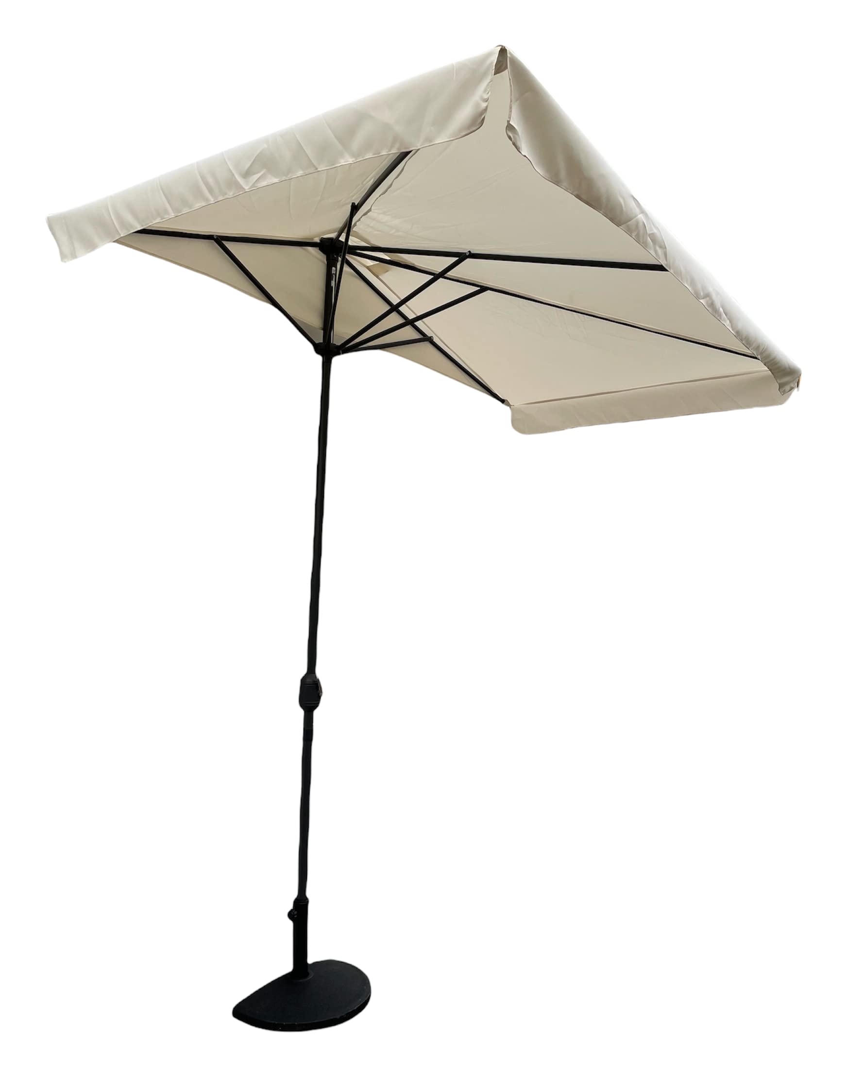 eacommerce Mezzo Ombrellone a Parete da giardino Rettangolare 230x130 cm Alluminio con Base INCLUSA