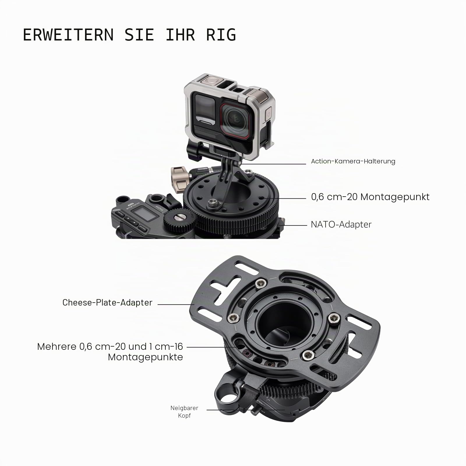 Tilta Hydra x Dan Ming Speed Pan System Pro Kit, Auto-Montagesystem mit Mini-Neigekopf, 4,5″ Elektronische Saugnäpfe - Schwarz HDA-T19-B