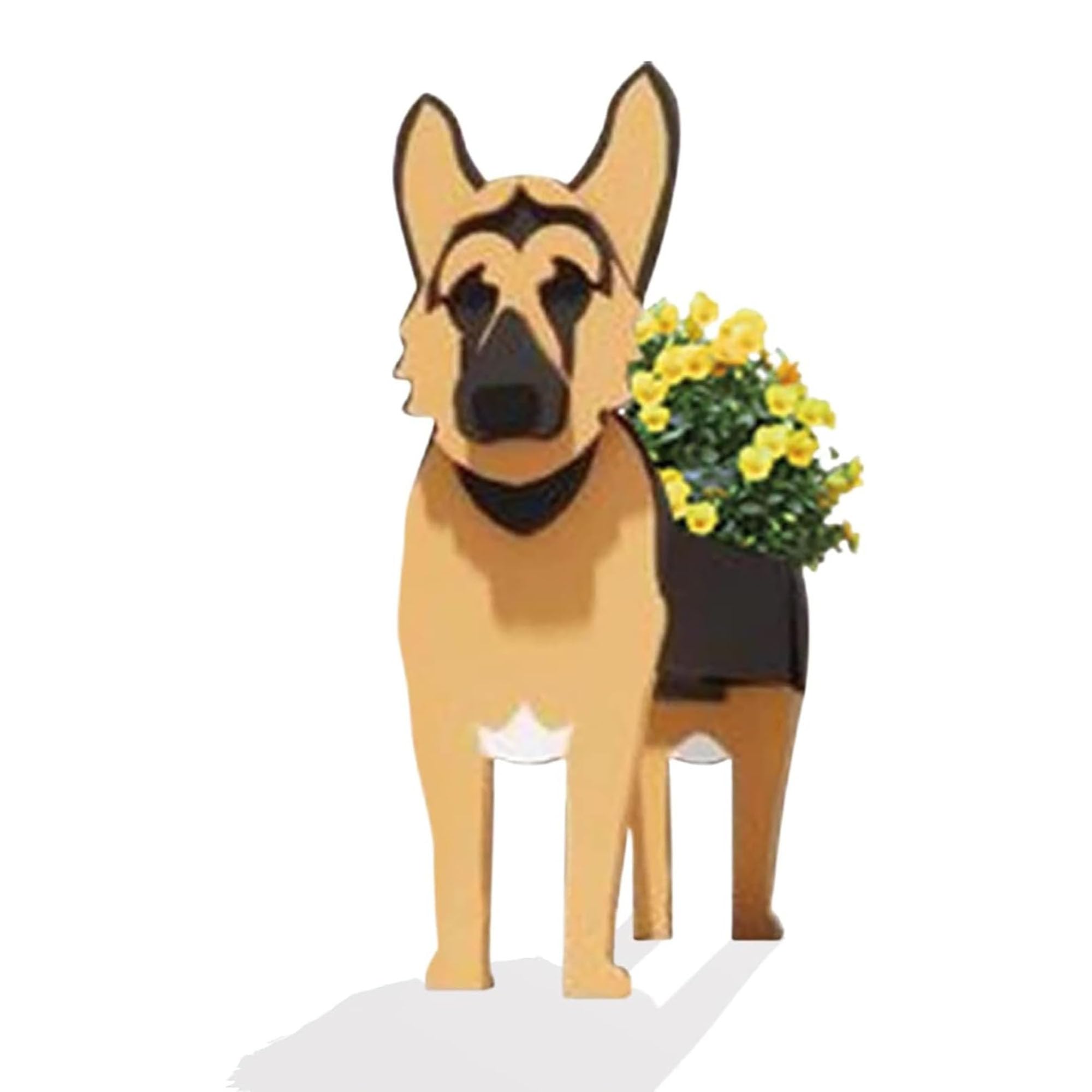 Xinoiiatir Dog Flower Planter, Dog Planters Pots, Plant Pots Home, Animal Shape Flower Pot, Cute Garden Dog Pot, Birthday Gift For Ladies, Suitable For Indoor/outdoor Decor,German Shepherd Dog-34CM