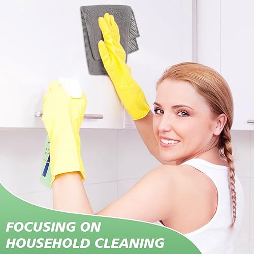 Miniatura 6 de SINLAND - Paños de microfibra, 5 colores surtidos, paños para platos, los mejores paños de cocina, paños de limpieza de poliéster, 30 x 30 cm, gris