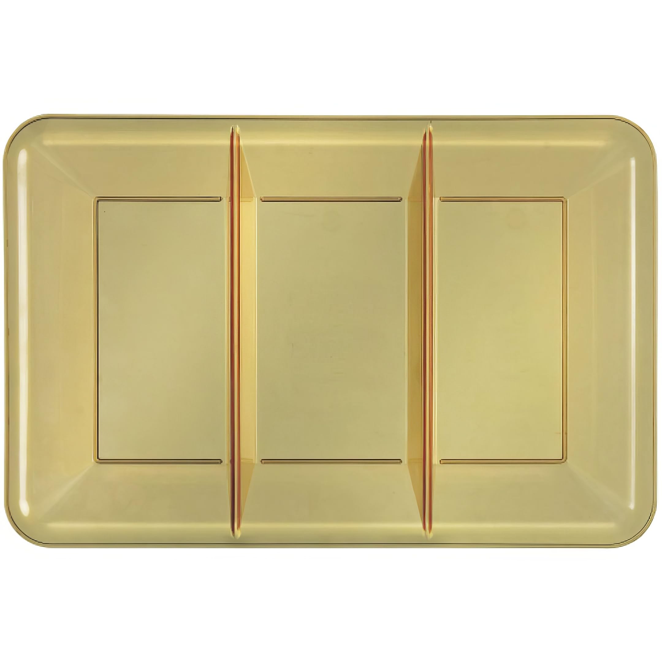 Plateau à compartiments plastique contre mélange des aliments or