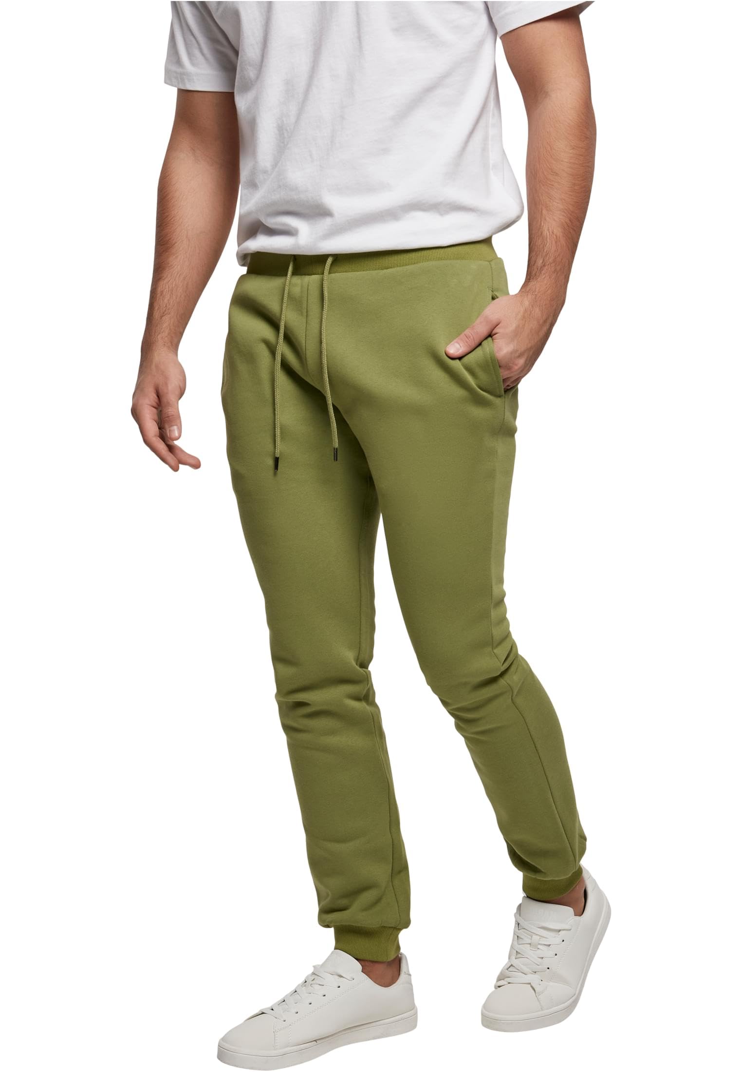 Urban Classics Men's Jogging Bottoms Organic Cotton Organic Basic Sweatpants Sports Trousers for Men in Many Colours, Sizes S - 5XL, Newolive, XXL