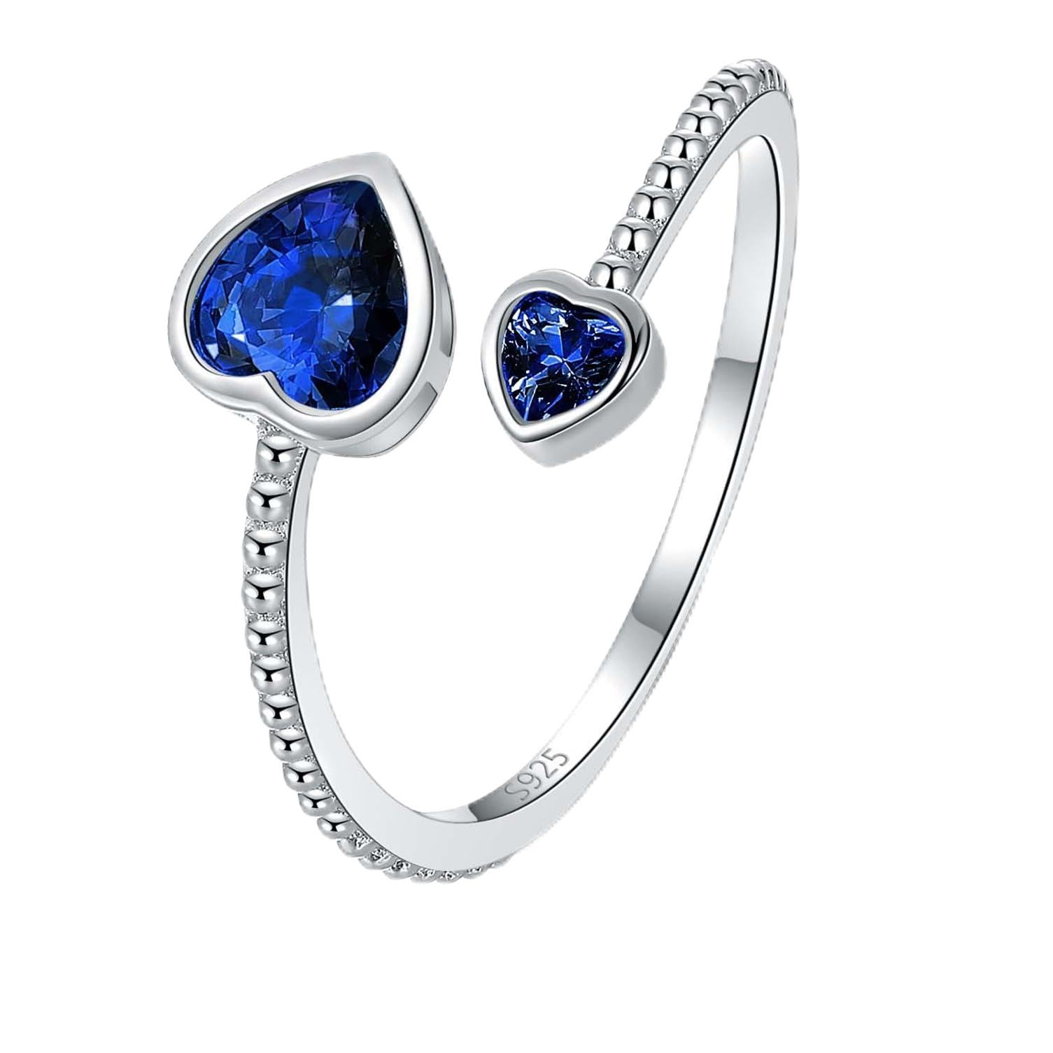 Step Forward 925 Sterling Silver Birthstone Rings for Women