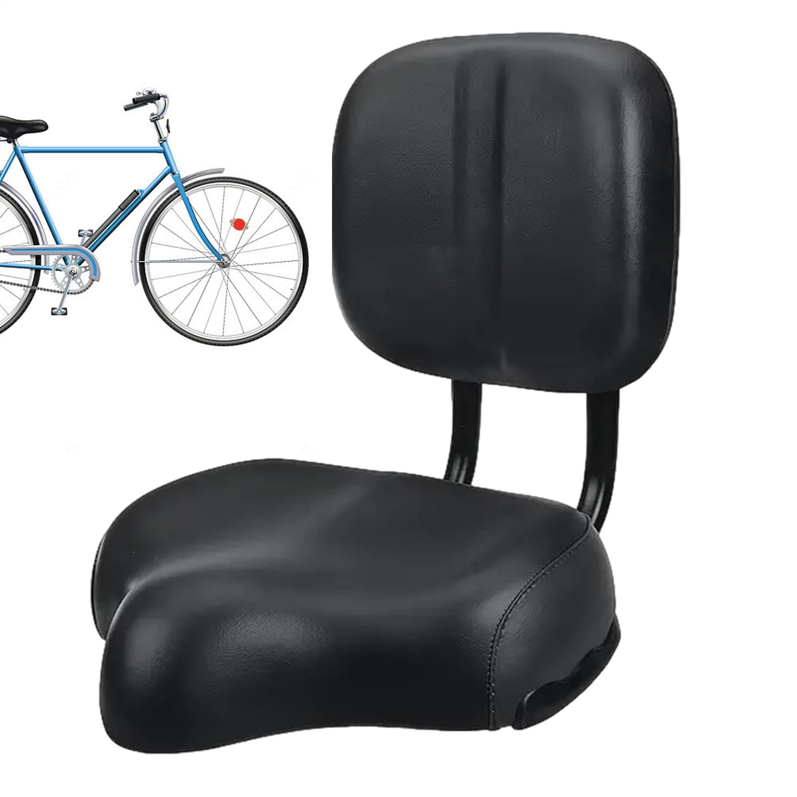 Sella per bicicletta oversize | Sella per bici imbottita ampia con