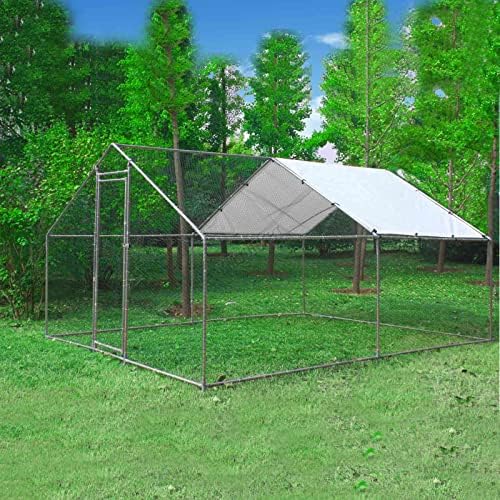 FoxHunter Chicken Pet Run Cage Walk In Coop Kennel Rabbit Dog Puppy