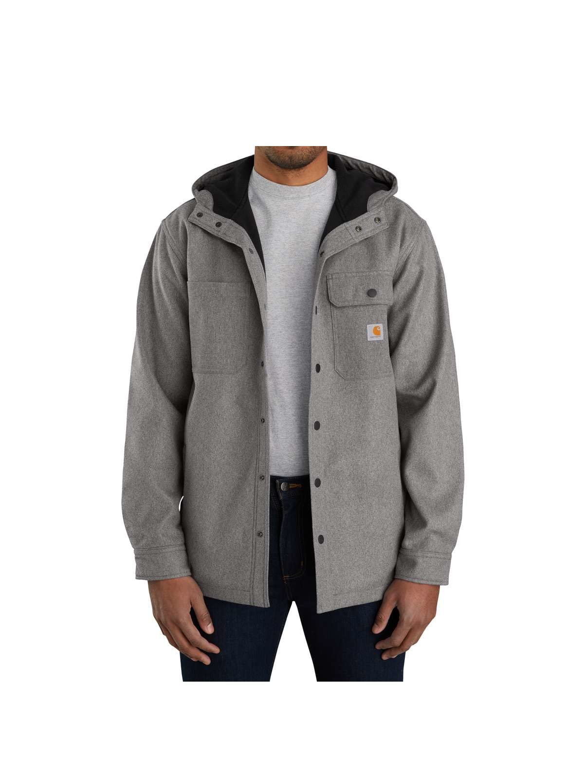 Carhartt Rain Defender® Relaxed Fit Heavyweight Hooded Shirt Jac Camicia con colletto abbottonato Uomo (Pacco da 1)