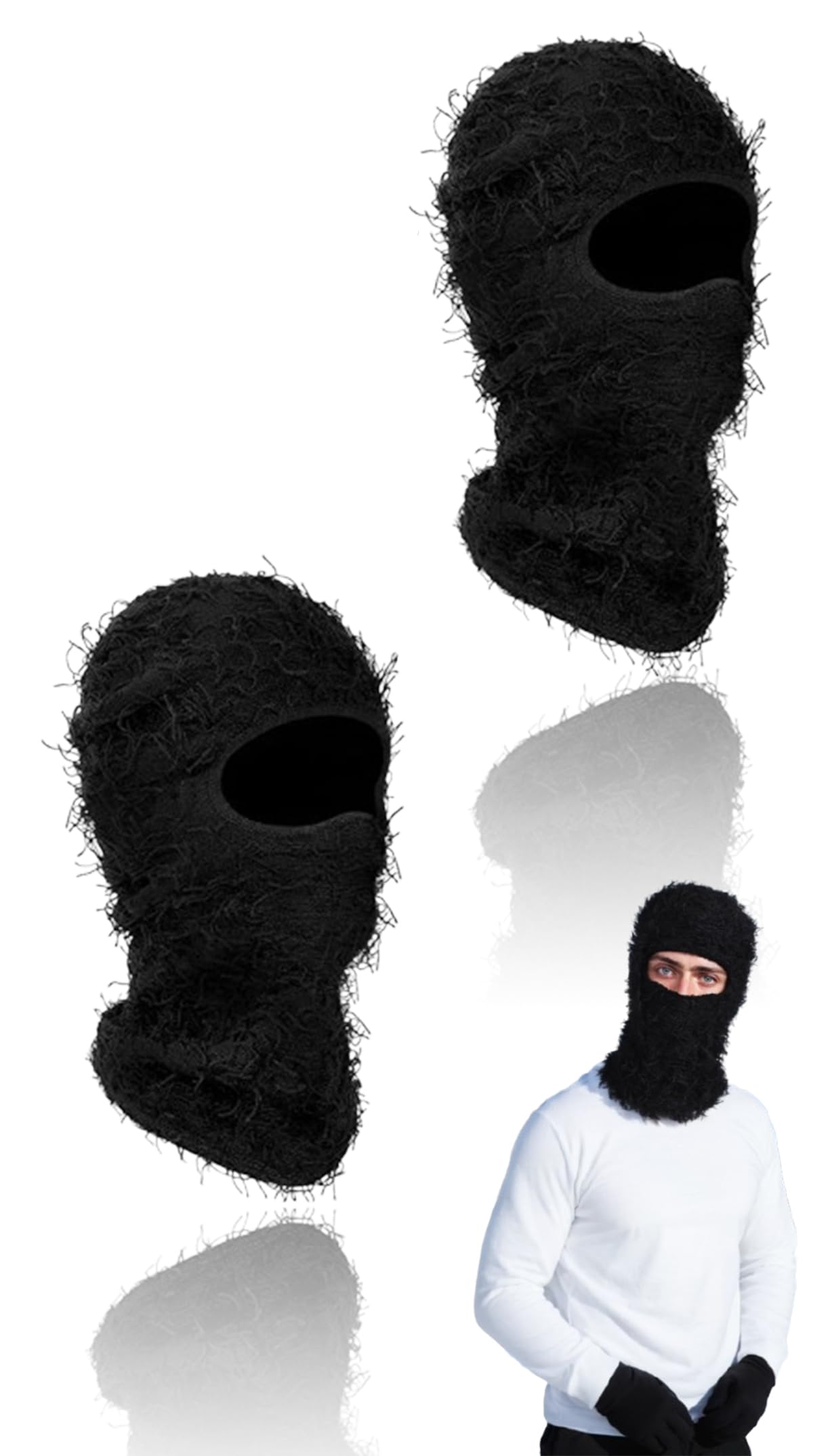 Sweet seven Balaclava Ski Mask - Full Face Windproof Cover, Sun UV Protection, Thermal Winter Scarf. Men Women Outdoor Sport Cycling Cap 2PCS