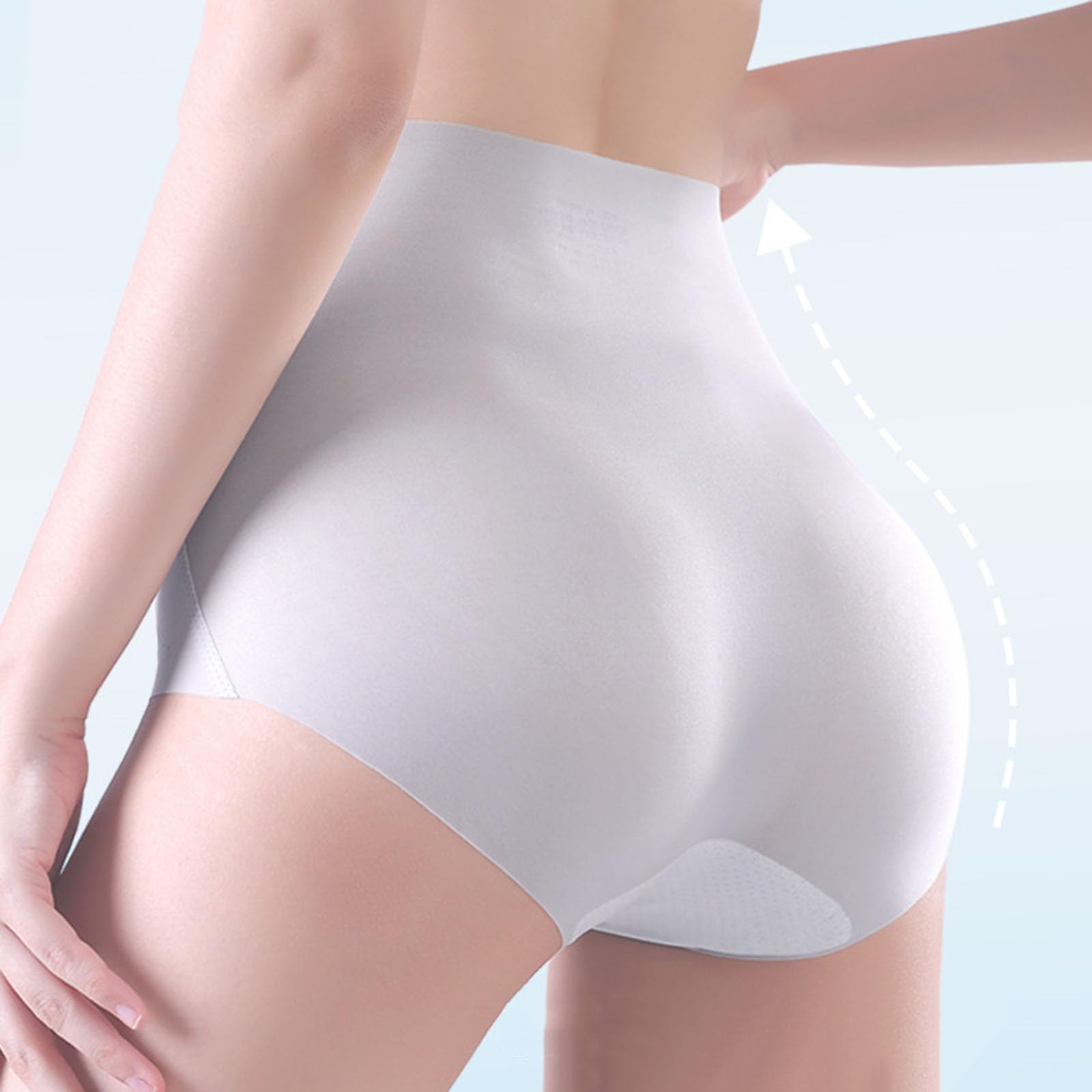 Slip modellanti senza cuciture Ice Silk, mutandine ultra sottili per il controllo della pancia e dei fianchi, biancheria intima modellante a vita alta (3pcs C,L)