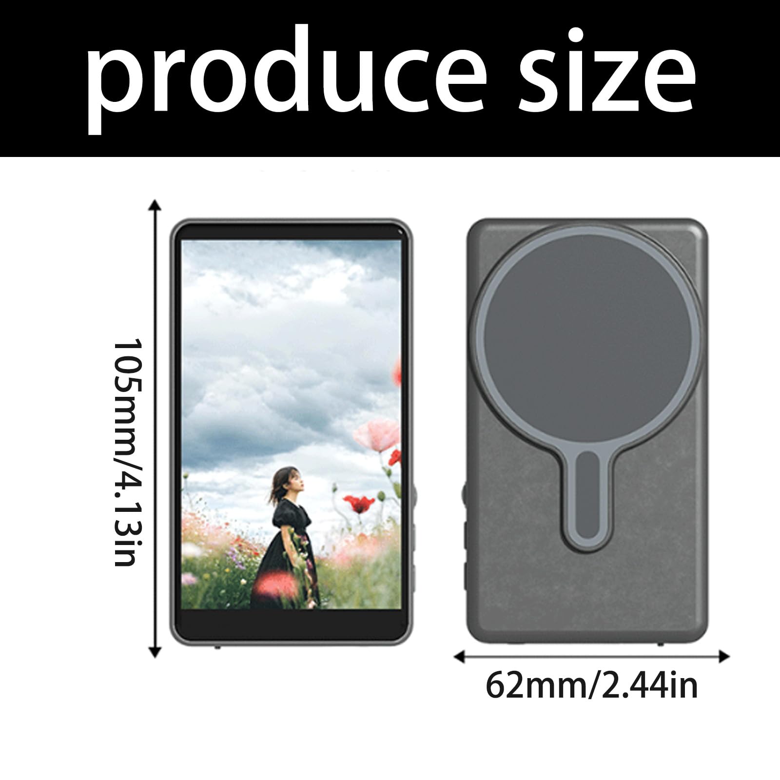 Handy-Selfie-Monitor-Bildschirm mit 3,5-mm-Stecker und Lautsprechern für Live-Stream-Monitore mit rückseitiger Kamera, tragbares Vlog-Inhaltserstellungswerkzeug