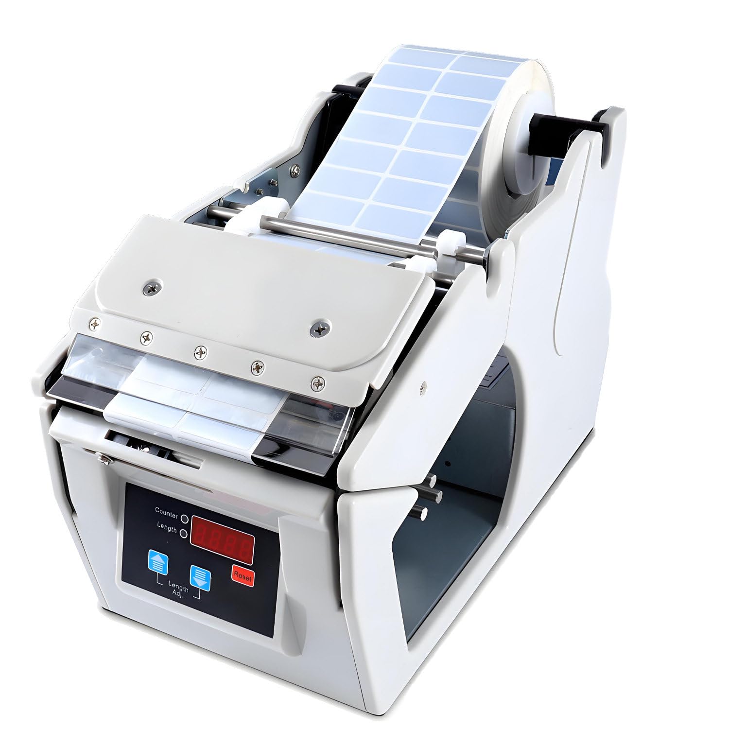 Dispenser Automatico di Etichette per Macchine separatrici di Adesivi con velocità Regolabile 0-10 Pollici/s Dispenser di Etichette di Uscita Etichette Piatte Non spiegazzate per Rotoli X-100