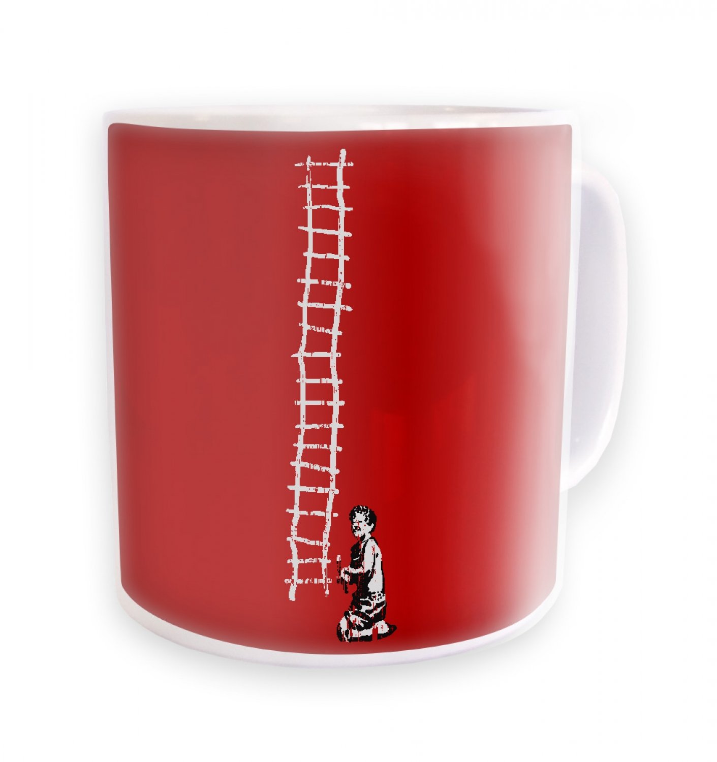 Banksy By Big Mouth White Banksy Palestine Ladder Mug
