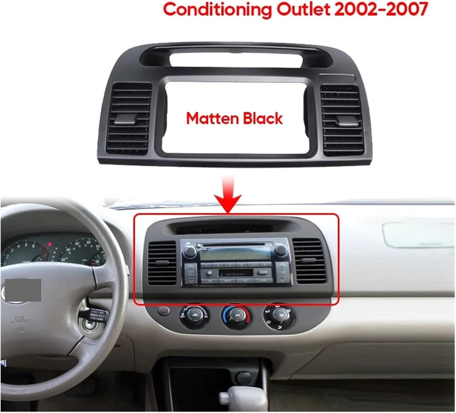 エアコン吹き出し口 用 トヨタ用 カムリ 2001-2006 1 ペア車のフロントダッシュエアコン 車のエアコン吹き出し口 カムリ用 2001-2006 車用フロントダッシュエアコンアウトレットグリル 55650-AA020 556