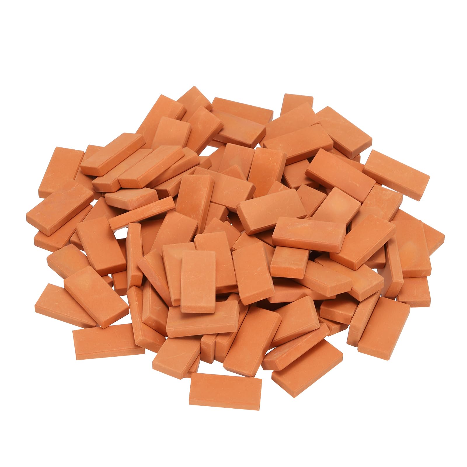 MECCANIXITY Miniature Bricks Clay Mini Wall Brick Model Brick Building Set for Model Building Dolls Pet Houses Garden Red Pack of 100 Scale 1/12 28x13x5mm/1.1x0.51x0.2