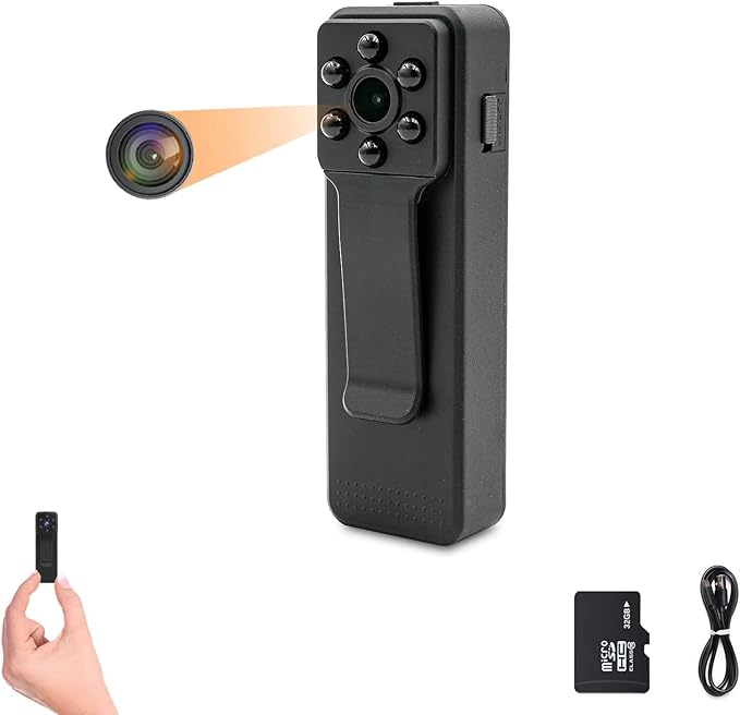 Sheawasy Body Camera 1080P, Wearable Body Cams, Pocket